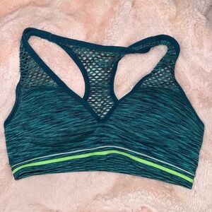 PINK Victoria's Secret Teal Mesh Sports Bra